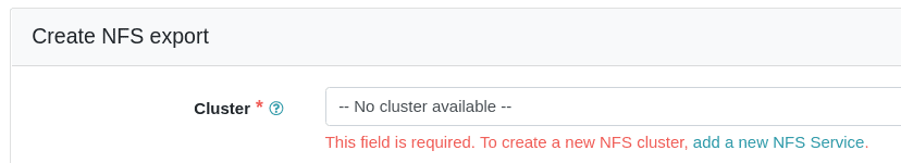 NFS Cluster required